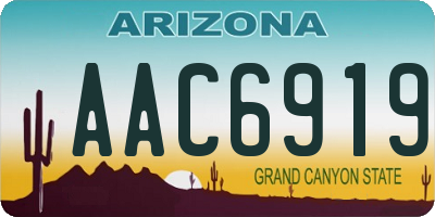 AZ license plate AAC6919