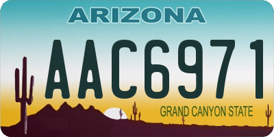 AZ license plate AAC6971