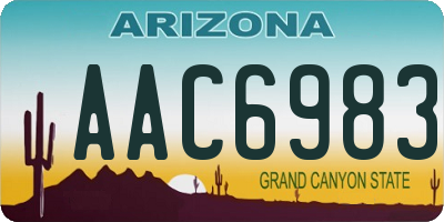 AZ license plate AAC6983