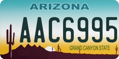 AZ license plate AAC6995