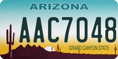 AZ license plate AAC7048
