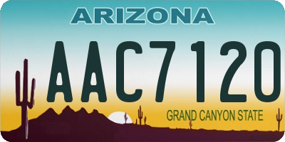 AZ license plate AAC7120