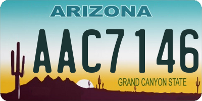 AZ license plate AAC7146