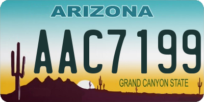 AZ license plate AAC7199