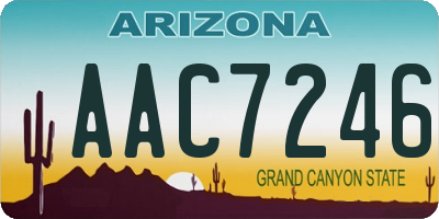 AZ license plate AAC7246