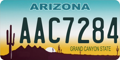 AZ license plate AAC7284