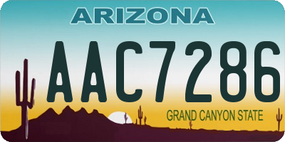 AZ license plate AAC7286