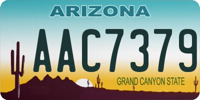 AZ license plate AAC7379