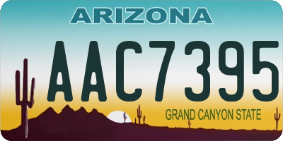 AZ license plate AAC7395