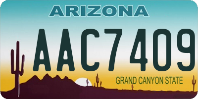 AZ license plate AAC7409