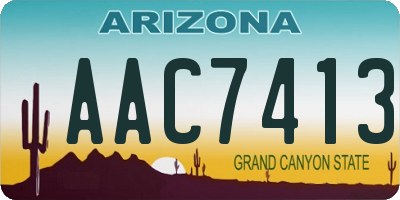 AZ license plate AAC7413