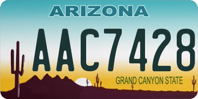 AZ license plate AAC7428