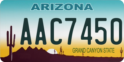 AZ license plate AAC7450
