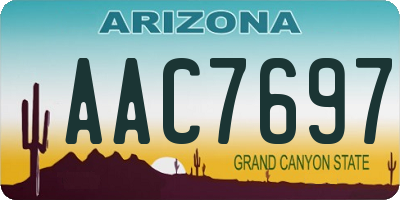 AZ license plate AAC7697