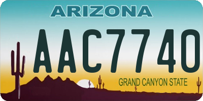 AZ license plate AAC7740