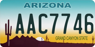 AZ license plate AAC7746