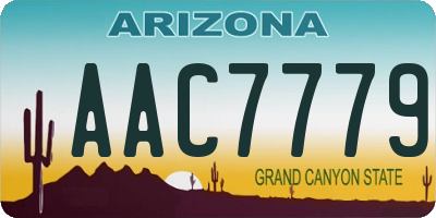 AZ license plate AAC7779