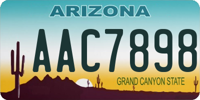 AZ license plate AAC7898