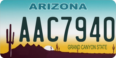 AZ license plate AAC7940