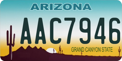 AZ license plate AAC7946