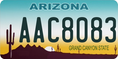 AZ license plate AAC8083