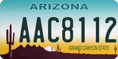 AZ license plate AAC8112