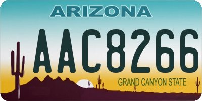 AZ license plate AAC8266