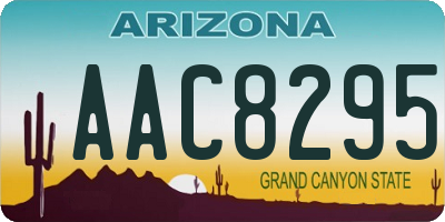 AZ license plate AAC8295