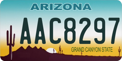 AZ license plate AAC8297