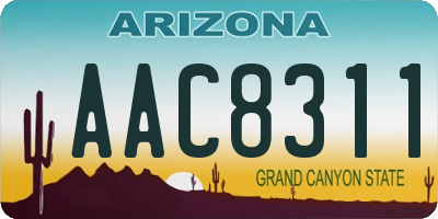 AZ license plate AAC8311