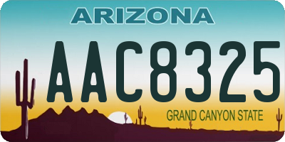 AZ license plate AAC8325