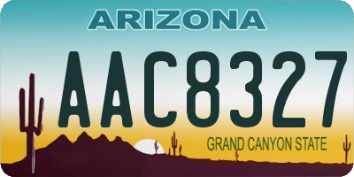 AZ license plate AAC8327