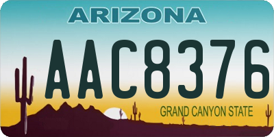 AZ license plate AAC8376