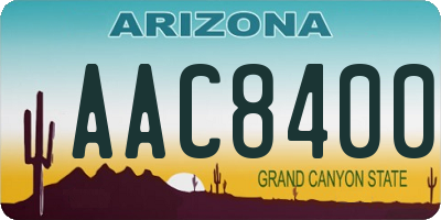 AZ license plate AAC8400