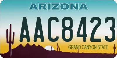 AZ license plate AAC8423