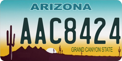 AZ license plate AAC8424