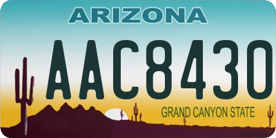 AZ license plate AAC8430