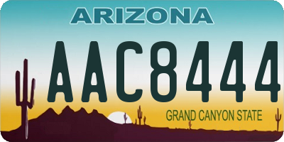 AZ license plate AAC8444