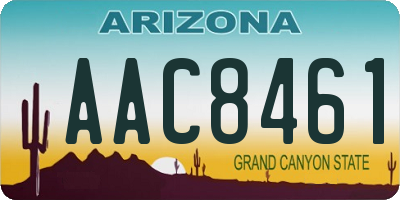 AZ license plate AAC8461