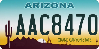 AZ license plate AAC8470