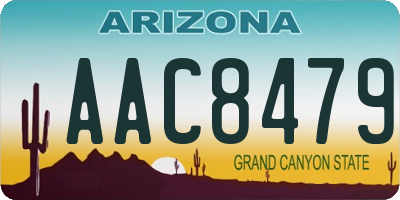 AZ license plate AAC8479