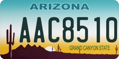 AZ license plate AAC8510