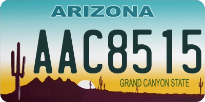 AZ license plate AAC8515