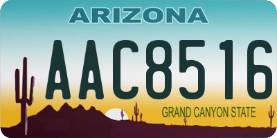 AZ license plate AAC8516