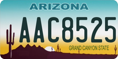 AZ license plate AAC8525