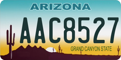 AZ license plate AAC8527