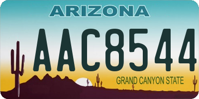 AZ license plate AAC8544