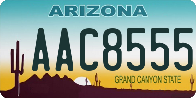 AZ license plate AAC8555