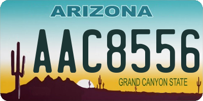 AZ license plate AAC8556