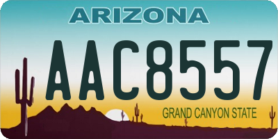 AZ license plate AAC8557